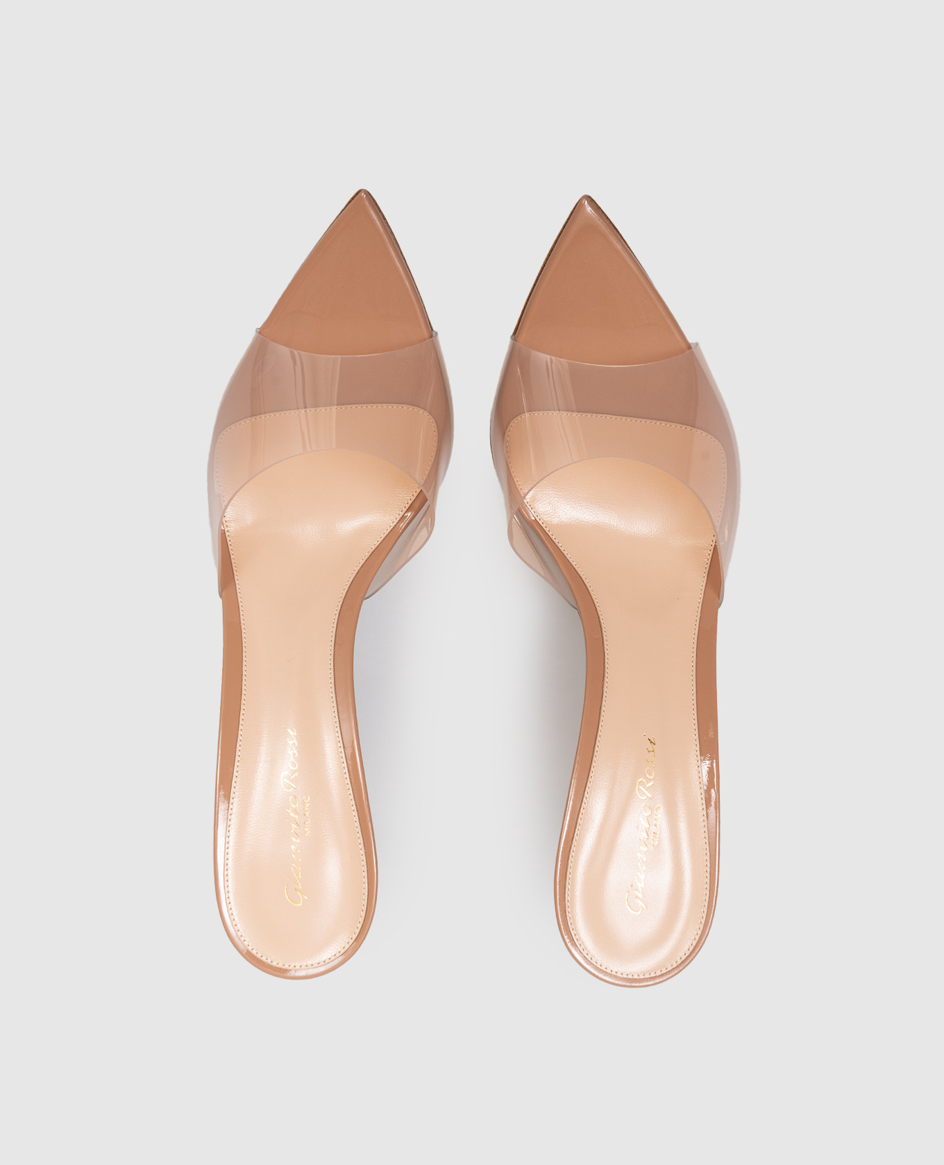 

ELLE beige leather mules Gianvito Rossi