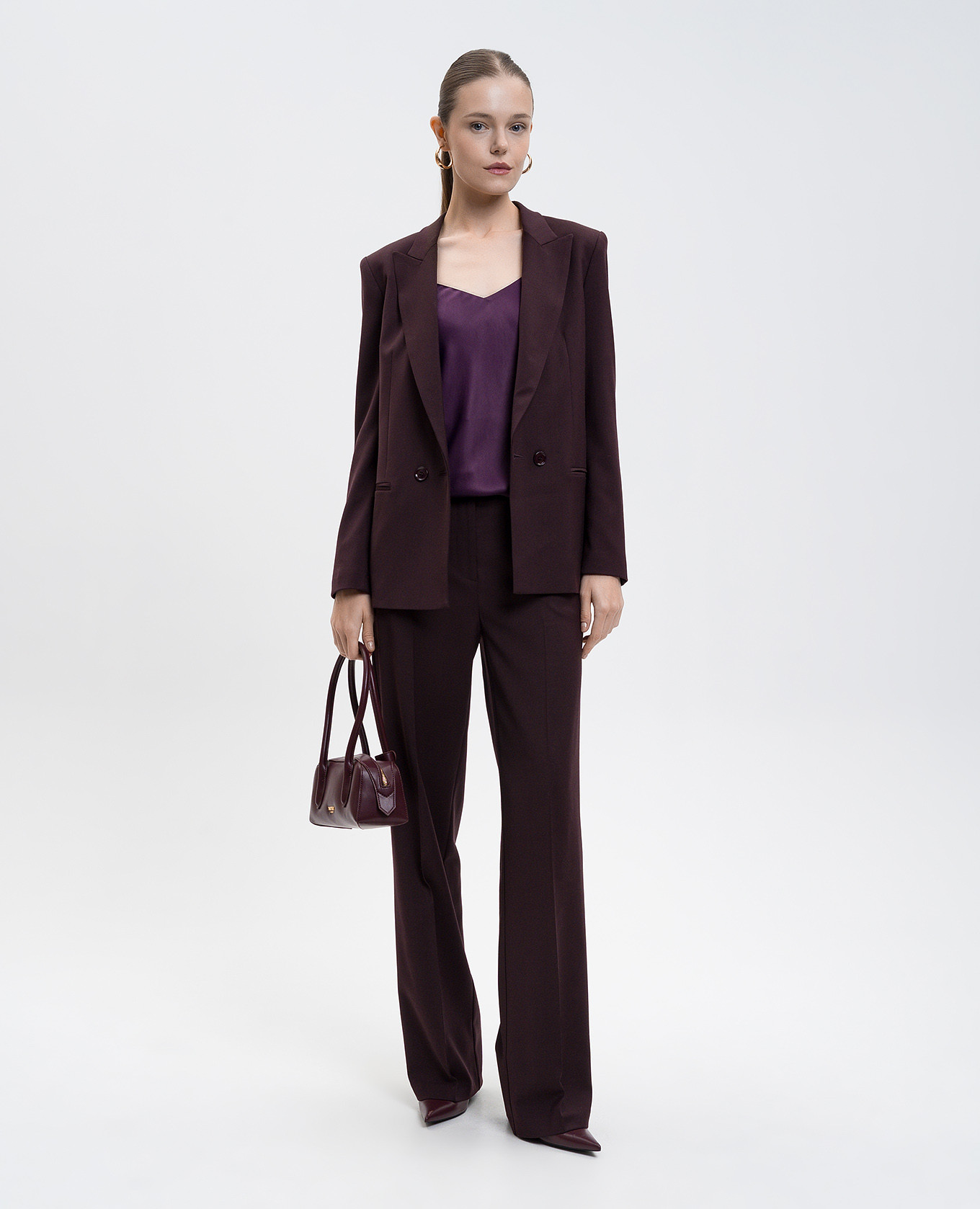 

Purple top with logo Twinset, Violet