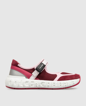 Dolce&Gabbana Children's burgundy combination sneakers D11420A06573036