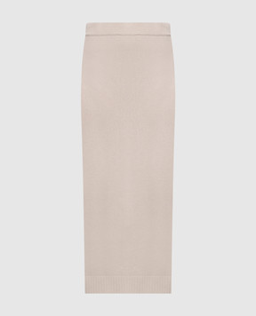 Peserico Beige skirt made of wool, silk and cashmere A95033F07K09283