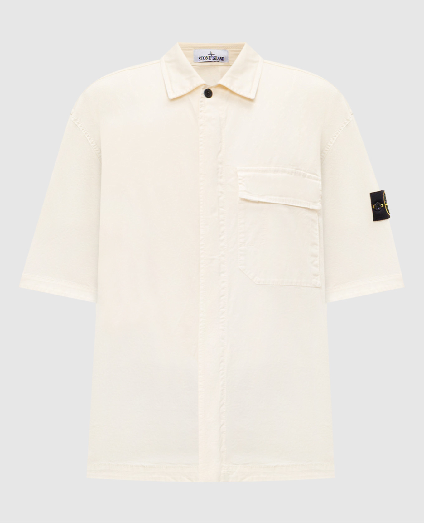 

Beige shirt with logo patch Stone Island