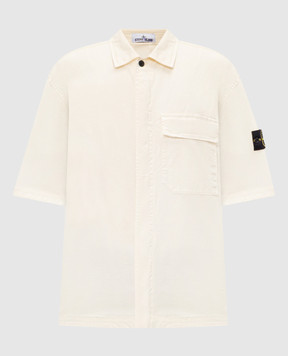 Stone Island Beige shirt with logo patch L1S151100025S0A10