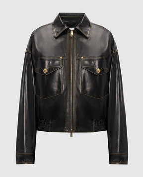 Versace Black leather jacket 10257781A18381