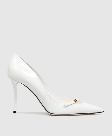 White patent leather shoes