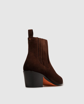 Santoni Brown suede ankle boots WTOU71799BJ2NAEA