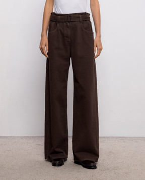 Brunello Cucinelli Brown jeans with a belt M0H81P4109