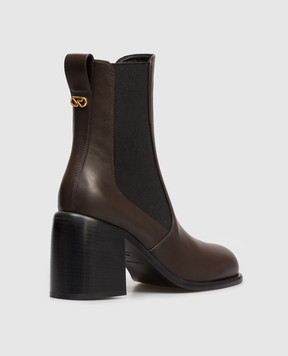 Sergio Rossi Avenue brown leather chelsea boots B11890MFL352