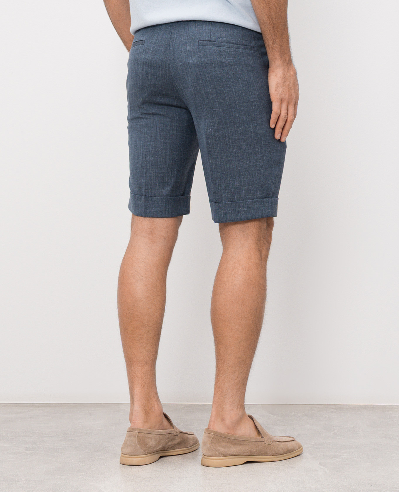 

Blue shorts made of wool, silk and linen Enrico Mandelli
