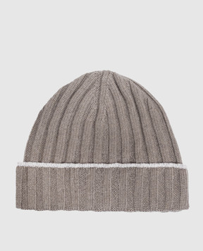 Brunello Cucinelli Khaki cashmere hat M2240900