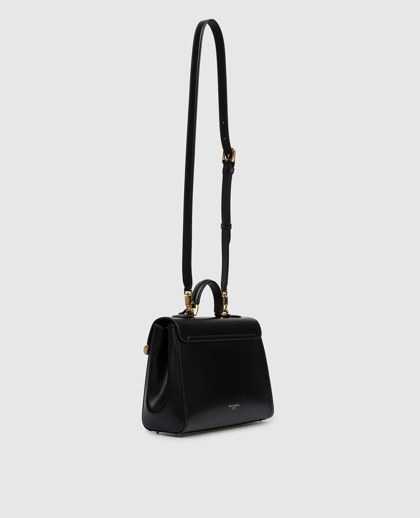 Marlene black leather satchel bag Dolce&Gabbana 3