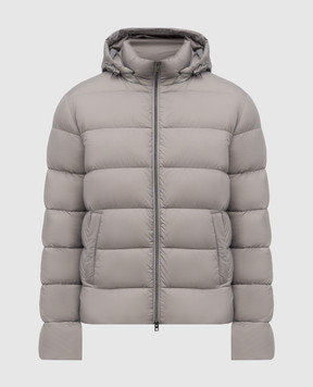 Herno Grey quilted down jacket with logo PI001181U12456Z