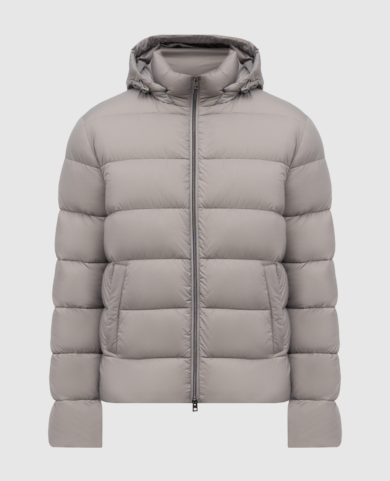 

Grey quilted down jacket with logo Herno