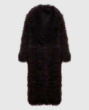 Simonetta Ravizza Brown reversible fur coat Julia F06CO199MG3R