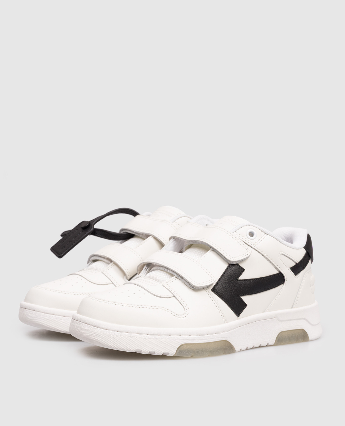 

Out Of Office children's white leather sneakers with logo Off-White