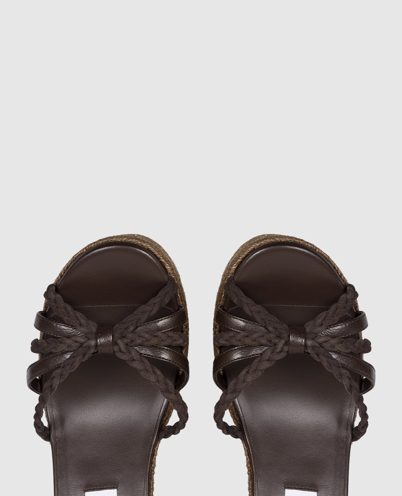 Nyra brown leather wedge sandals Jimmy Choo 4