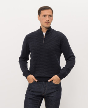 MooRER TERNI blue wool and cashmere jumper TERNIDOB