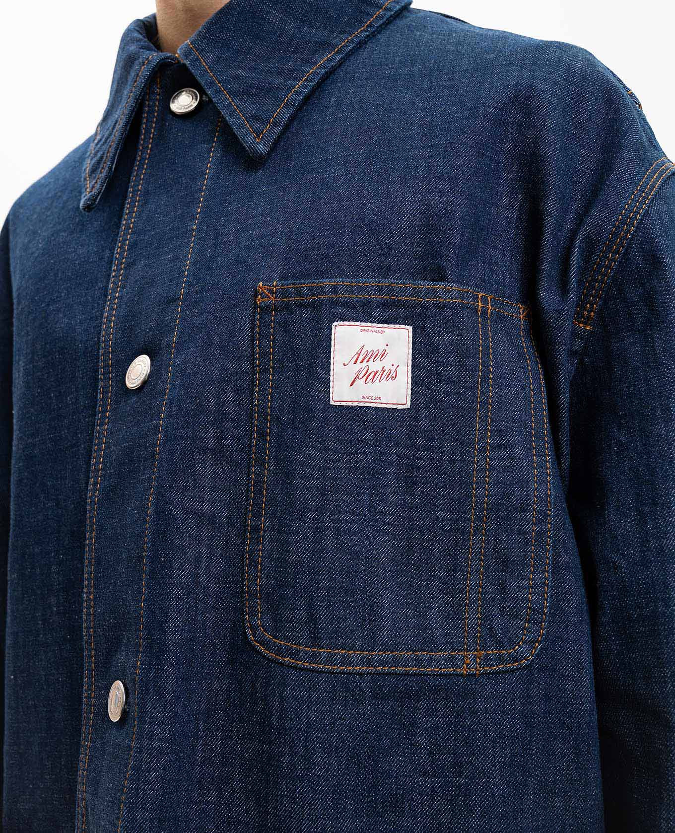

Blue denim jacket Ami Paris