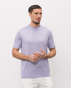 Canali Purple cotton T-shirt MJ00002T0922