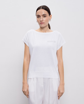 Peserico White top with monil chain A99058F129173I