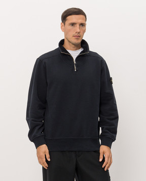 Stone Island Blue sweater with zipper L2S156100021S0A20
