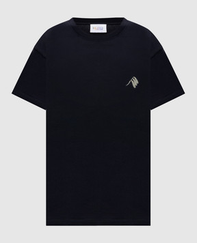 The Attico Black t-shirt with logo print 260WCT00353JJJ025PA