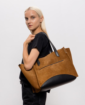 JW Anderson Brown suede tote bag Loafer Cabas HB0793LA0361