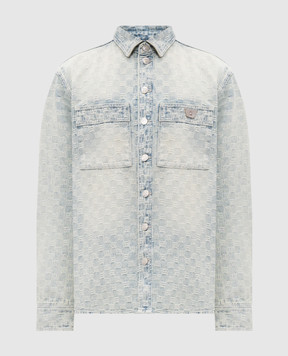 Misbhv Blue denim shirt with monogram pattern 250M400