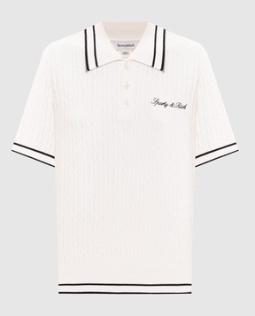 Sporty & Rich Ivory polo with embroidered logo TO06875326WH63