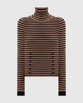 Twinset Brown striped golf 262AP3250