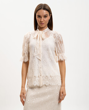 Twinset Beige lace blouse 261TP2625