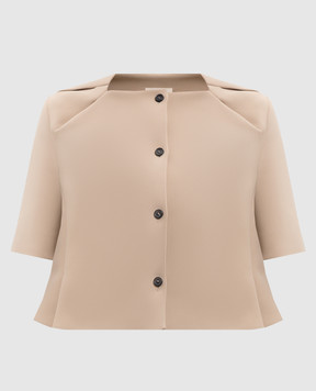 Khaite Franc brown jacket with short sleeves 24624114