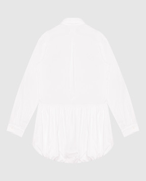 Off-White Children's white shirt dress with crystal emblem 44GDB06NF26F001