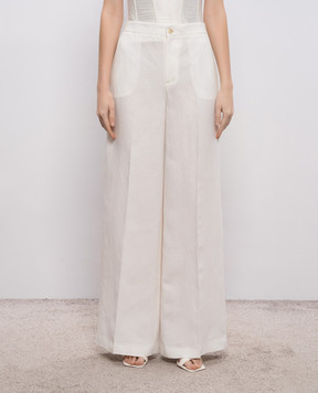 Twinset White linen pants 261TP2454