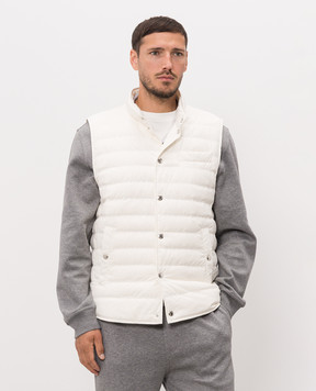 Brunello Cucinelli Ivory down vest MV4081711