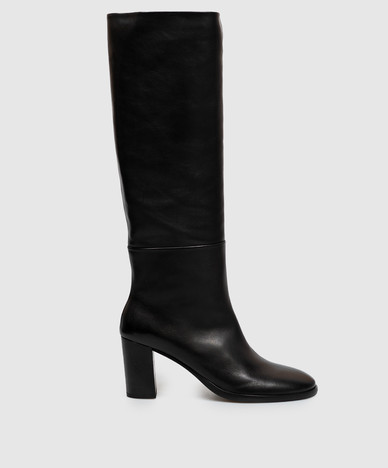 Black leather Norma boots