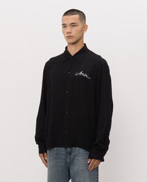 AMIRI Black shirt with logo embroidery AM326SH003