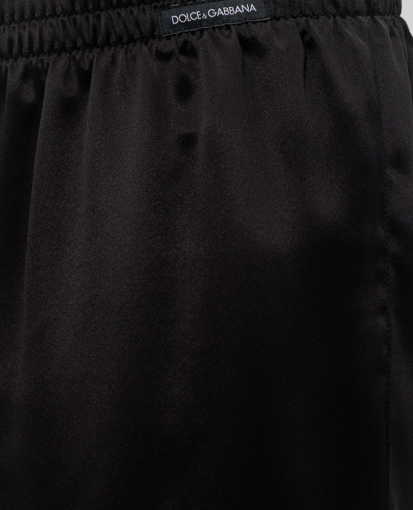 

Black silk boxer briefs with logo patch Dolce&Gabbana