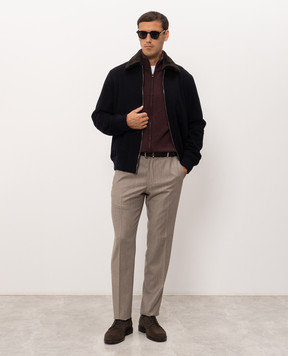 Agnona Burgundy cashmere cardigan K412U180K0713