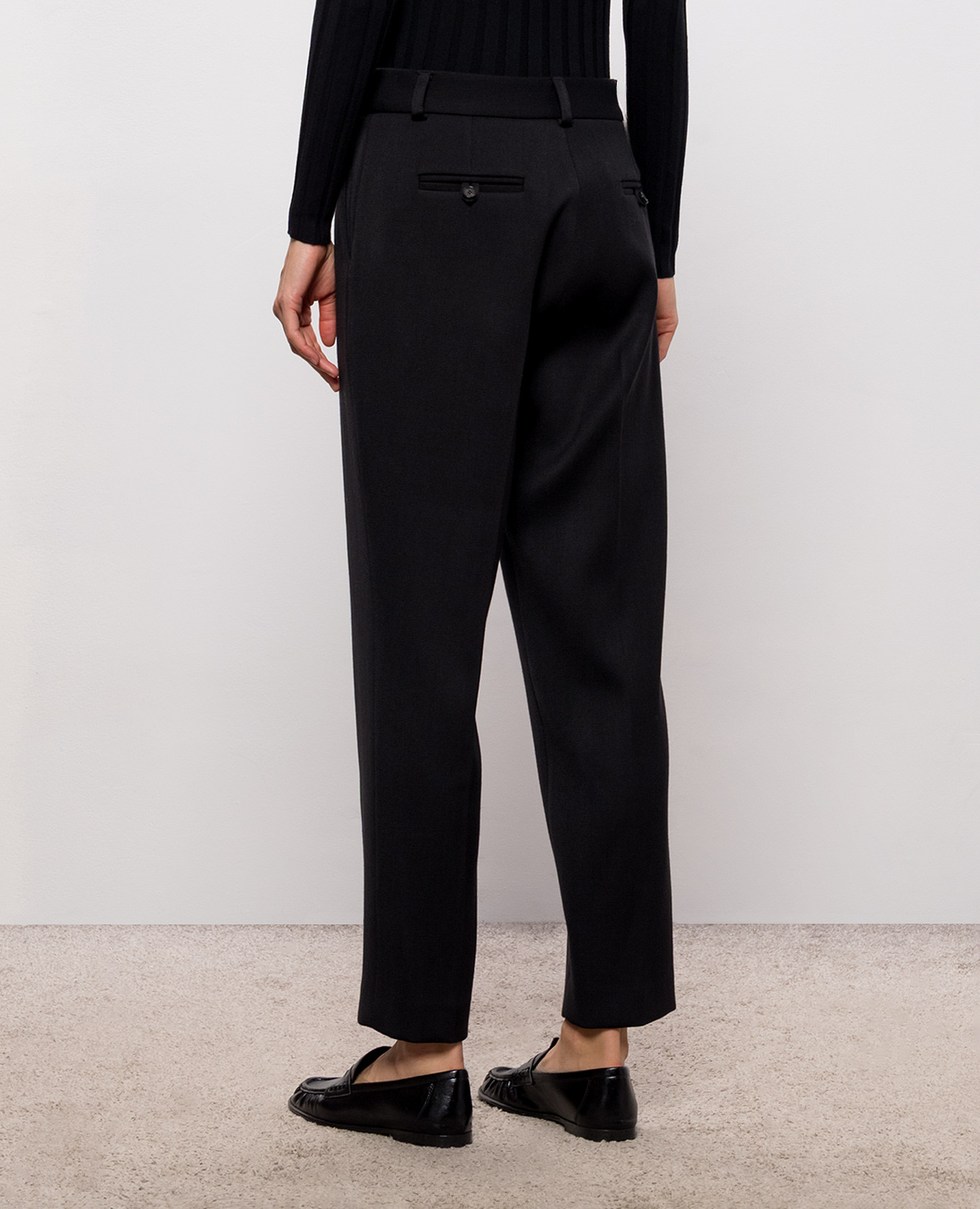 Black wool and cashmere pants Kiton 4