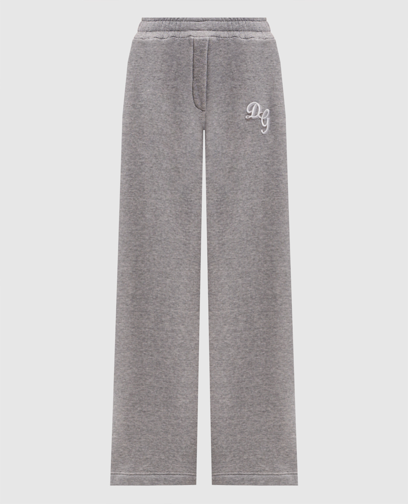 Pantaloni della tuta grigi con toppa monogrammata