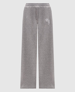 Dolce&Gabbana Grey sweatpants with monogram patch FTC91ZGDDME