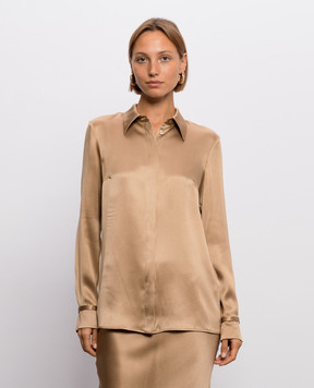 Gabriela Hearst Brown Cruz silk blouse 4261178S096