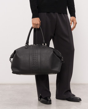 Serapian Black leather travel bag SRCMOMTR707545C001