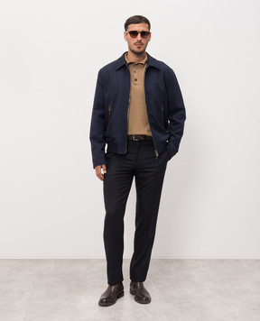 ISAIA Blue wool pants 007315P9010