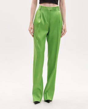 Tom Ford Green silk and wool pants PAW688FAX1742