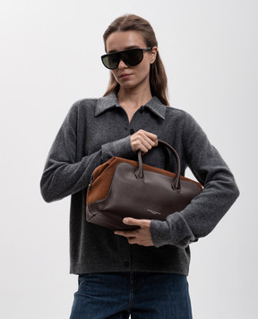Gianni Chiarini Gemma brown leather bowler bag BS12241COMMGRNCM