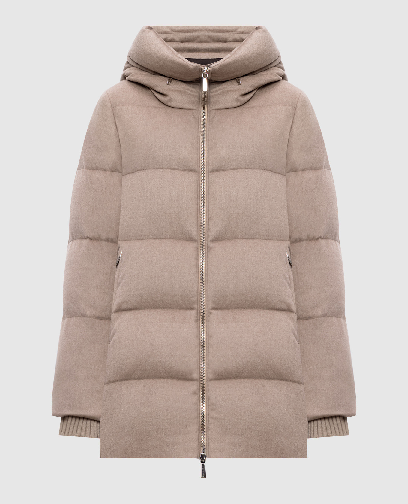 Beige down jacket made of wool and cashmere CARINZIA