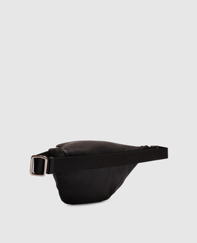 Iceberg Black leather belt bag with embroidery 72056851