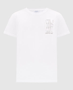 Off-White White T-shirt with Double Arrow logo print 44MAA027S26J003
