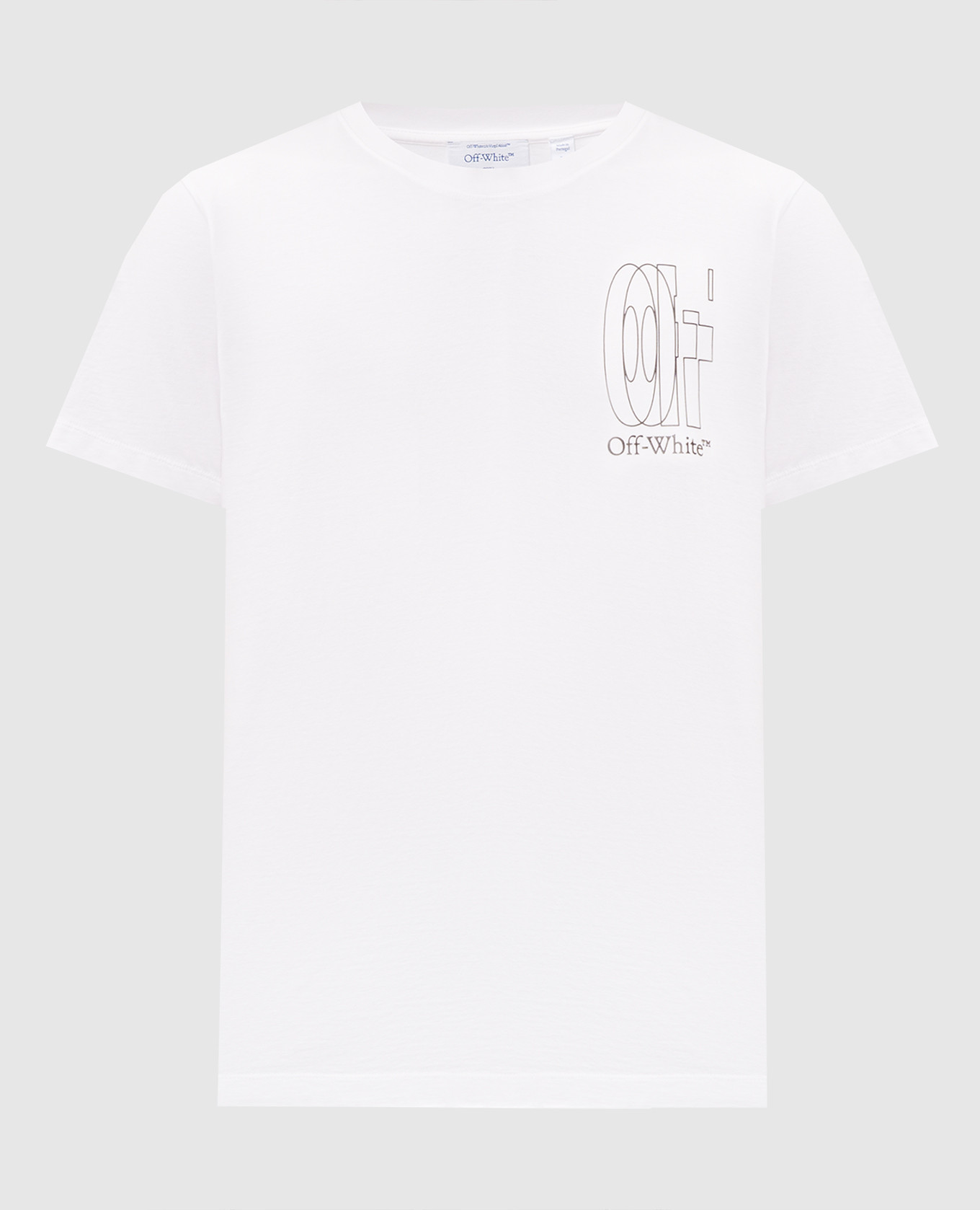 White T-shirt with Double Arrow logo print